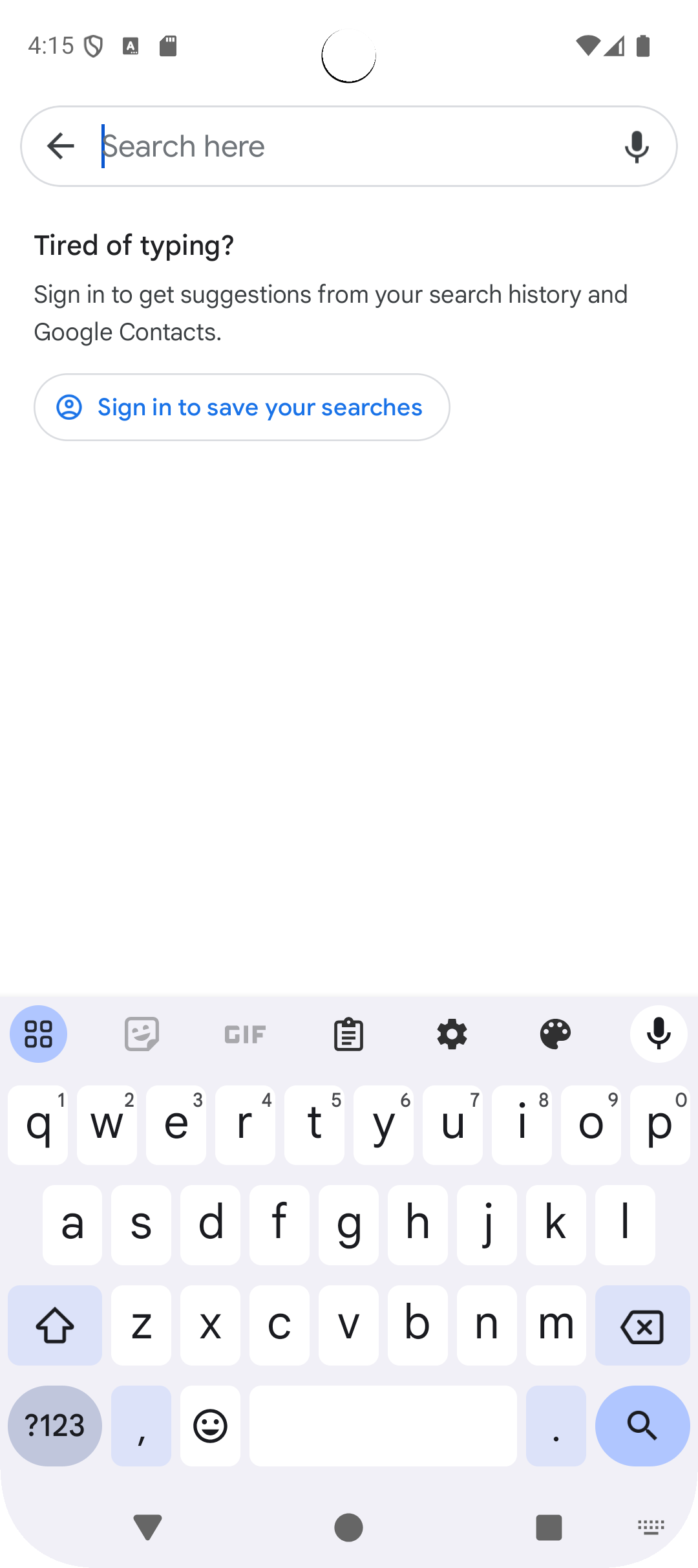 keyboard shown