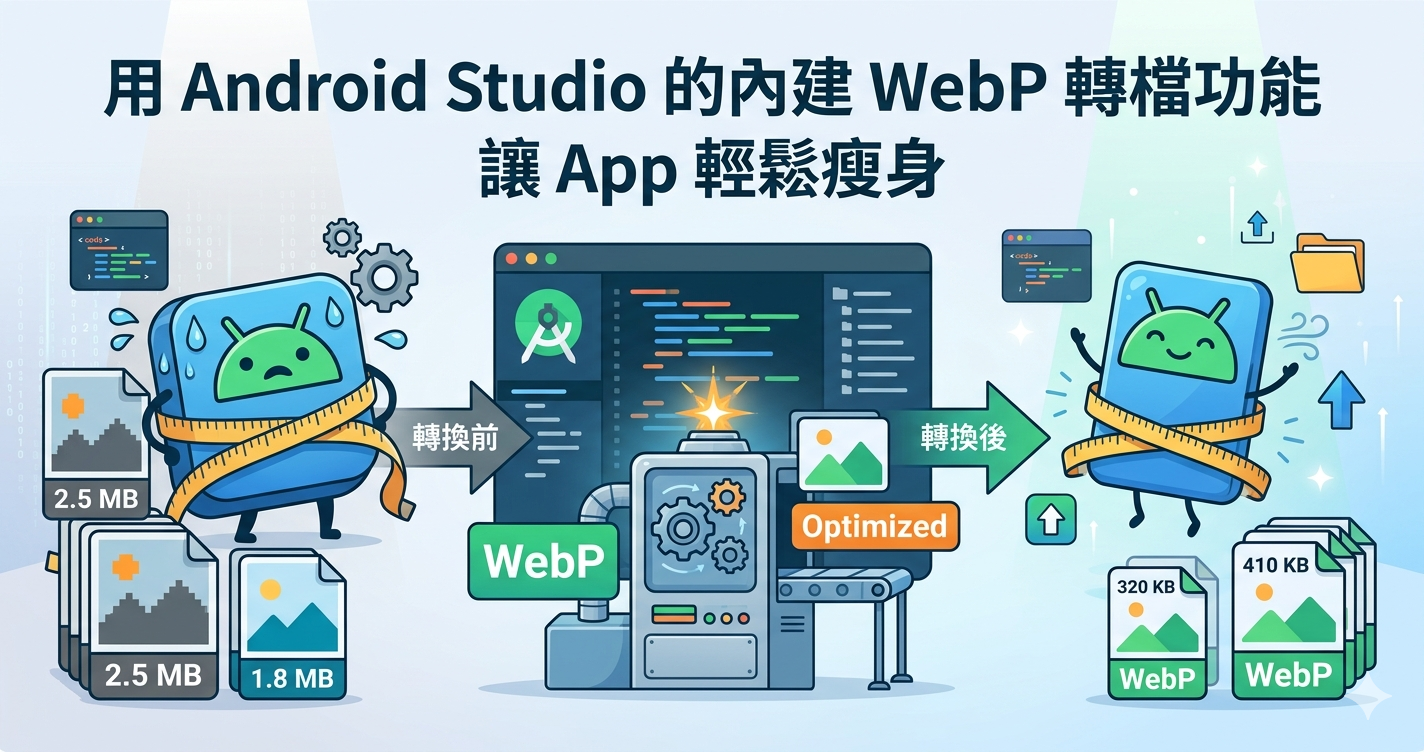用 Android Studio 的內建 WebP 轉檔功能 讓 App 輕鬆瘦身